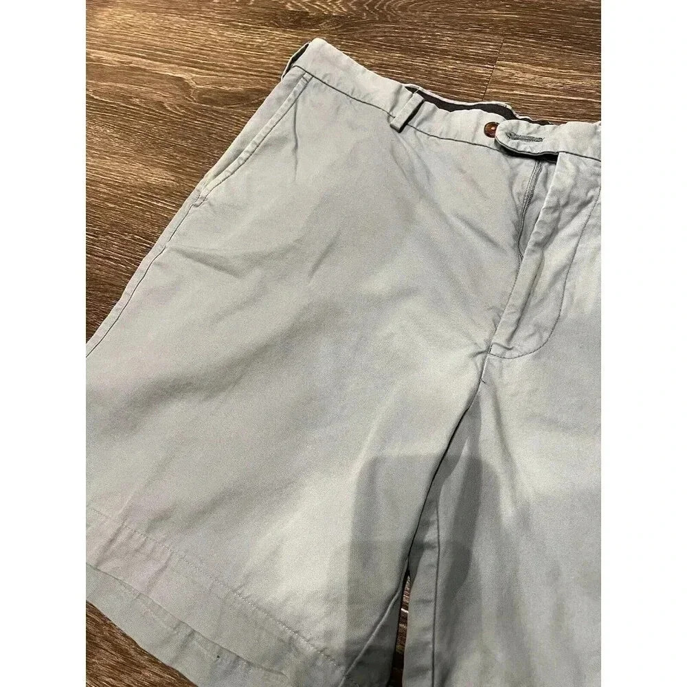 Peter Millar Flat Front Chino Shorts Golf Mens Size 38 Sky Blue Pima Cotton - Picture 3 of 7